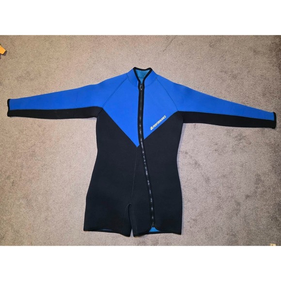 PERFOMANCE Dive Suits Size XL Black Blue 6mm Wetsuit Swim Zip Suit